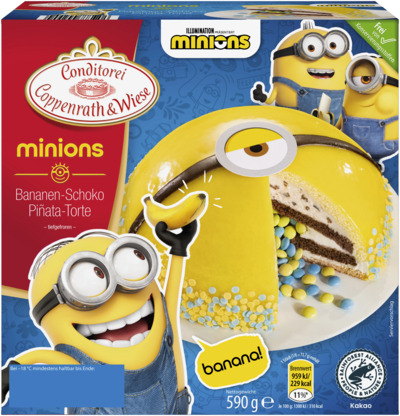 Minions-Pinata-Torte, Schoko-Banane 