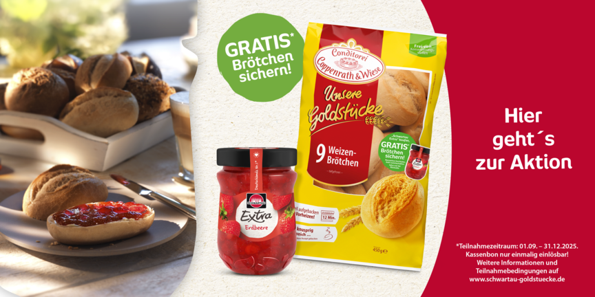 Unsere Goldstücke Brötchen Gratis Aktion 