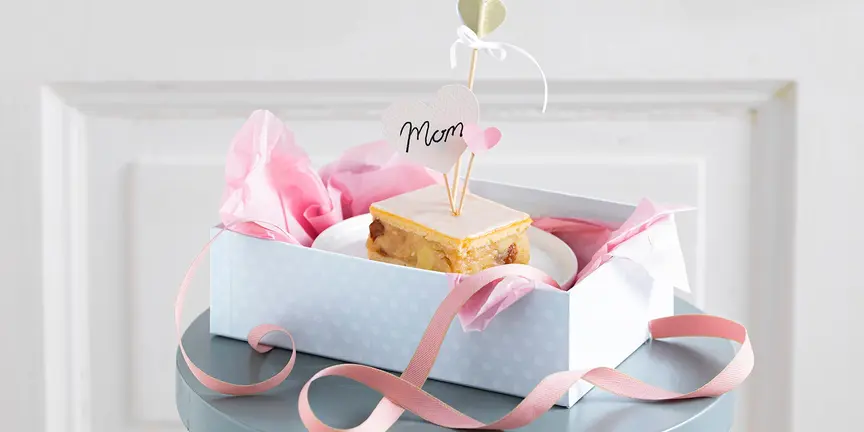 Muttertag Blechkuchen Apfel als Geschenk