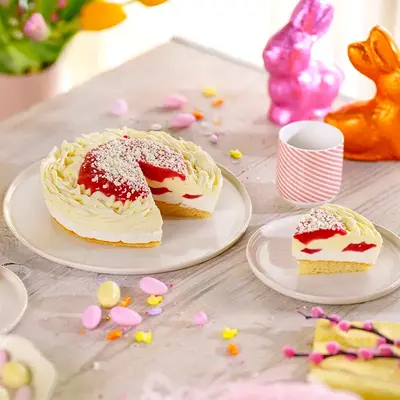 Ostertorte Spaghetti Erdbeer 