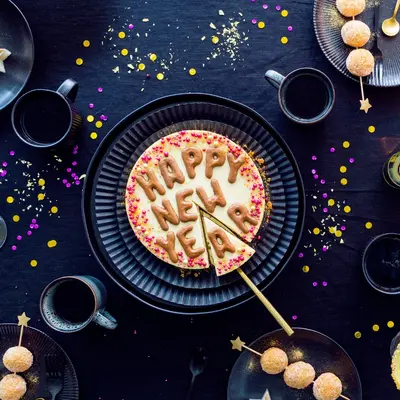 Käsekuchen zu Silvester aus der Conditorei Coppenrath & Wiese