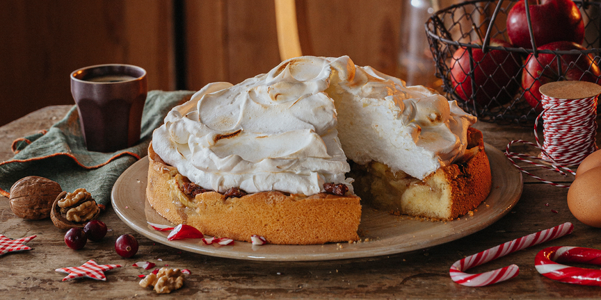 Apfelkuchen mit Baiserhaube