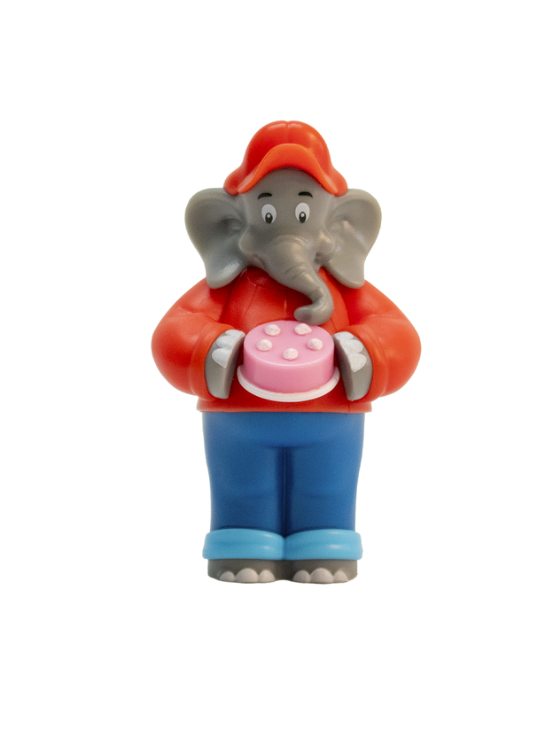 Benjamin Blümchen Figur aus der Benjamin Blümchen Torte mit Torte