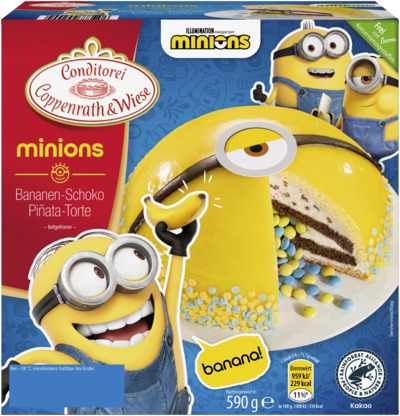 Minions-Pinata-Torte, Schoko-Banane 