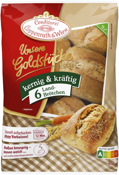 Land-Brötchen unsere Goldstücke kernig & kräftig 