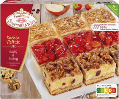 Kuchenvielfalt nussig und fruchtig