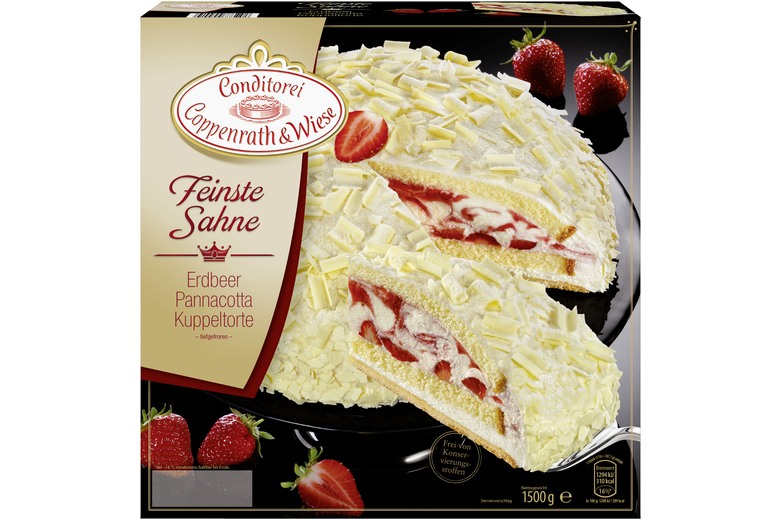 Panna Cotta Torte mit Erdbeeren von Coppenrath &amp; Wiese