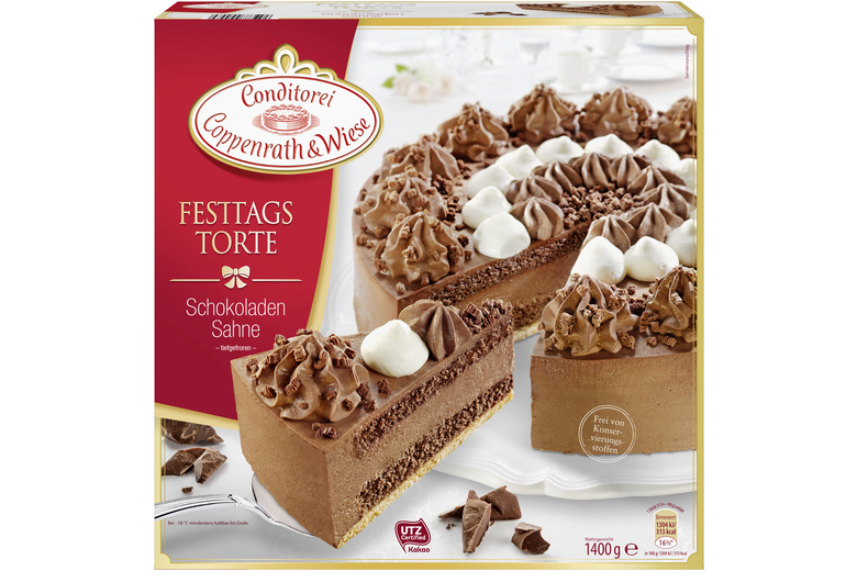 Schokoladen-Sahne-Torte mit Biskuitboden von Coppenrath &amp; Wiese