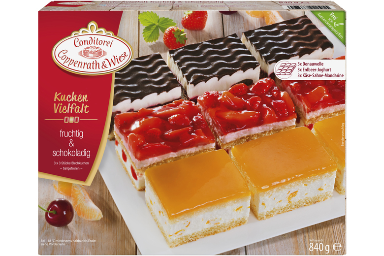 Fruchtig schokoladige Blechkuchen aus der Conditorei Coppenrath & Wiese Fruchtig schokoladige Blechkuchen aus der Conditorei Coppenrath & Wiese
